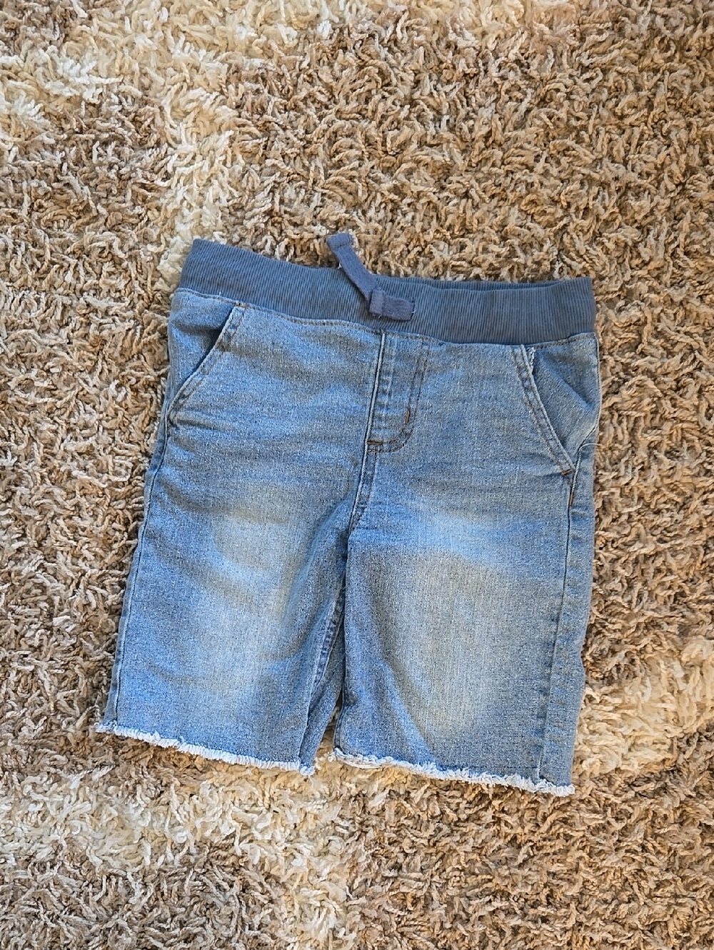 Epic Threads Light Blue Denim Knit-Waist Shorts